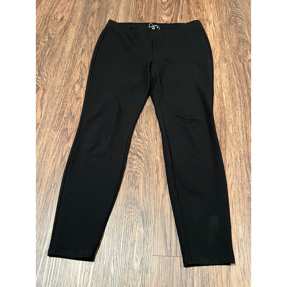Eileen Fisher Womens Black Stretch Ponte Slim Ankle Pants Size M RN78121